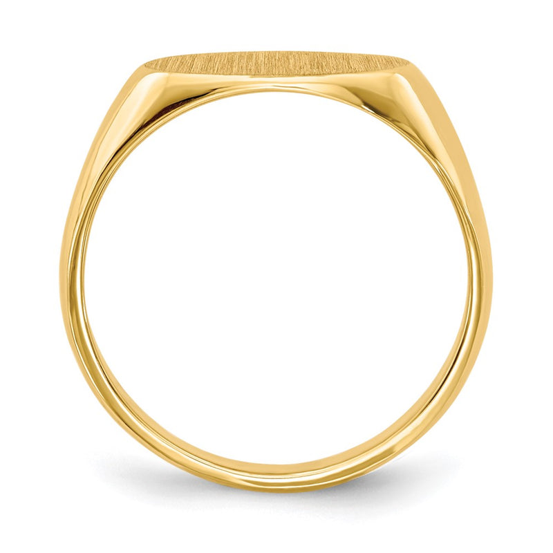 14K Yellow Gold 6.5x12.0mm Closed Back Children's Signet Ring