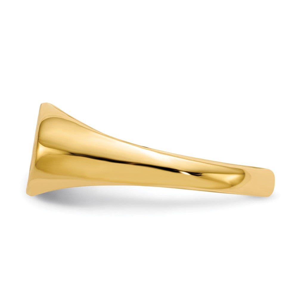 14K Yellow Gold 6.5x12.0mm Closed Back Children's Signet Ring
