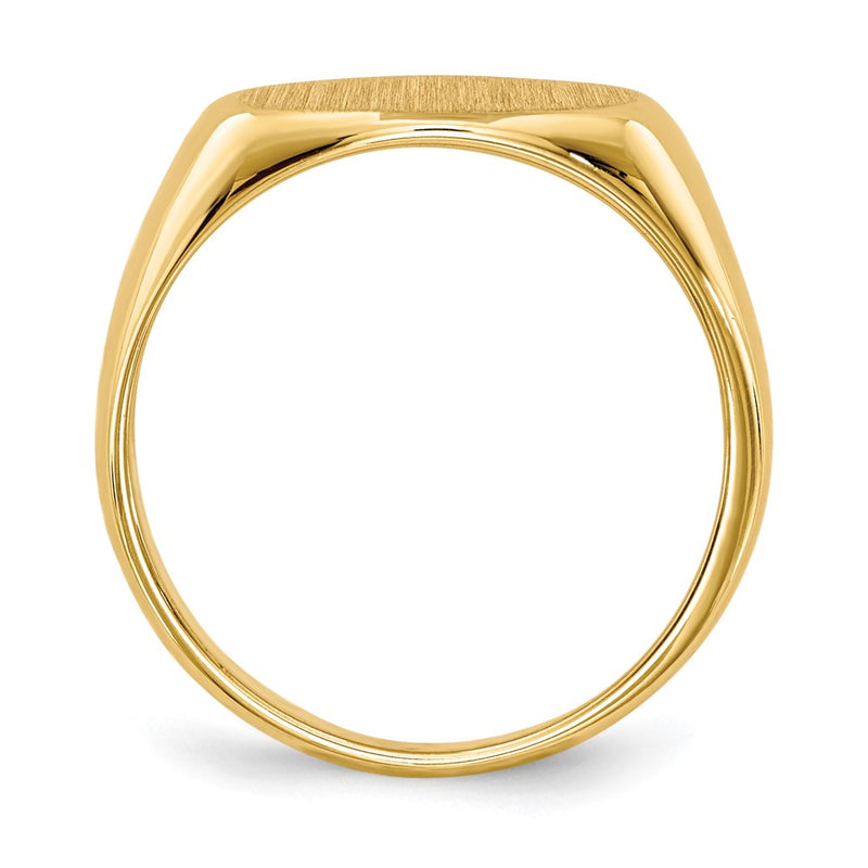 14K Yellow Gold 7.0x12.0mm Open Back Child's Signet Ring