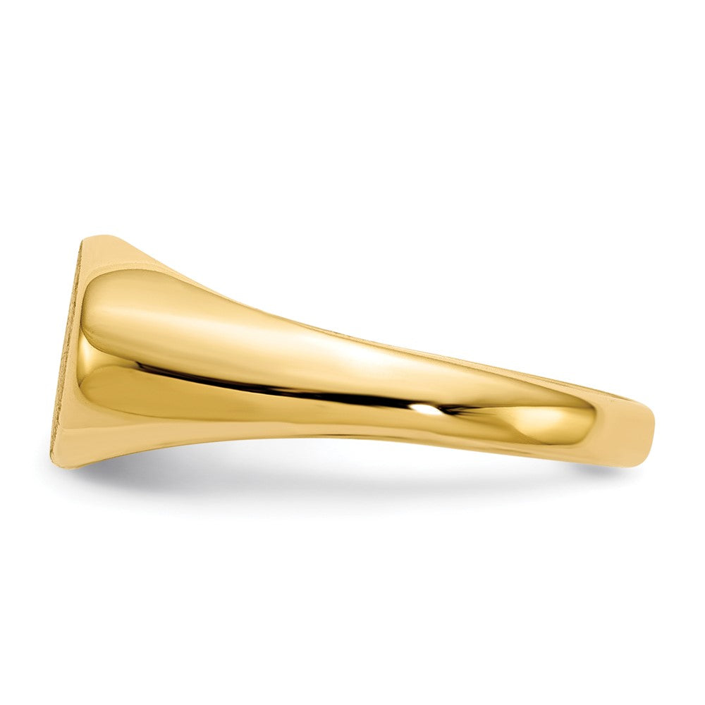 14K Yellow Gold 7.0x12.0mm Open Back Child's Signet Ring