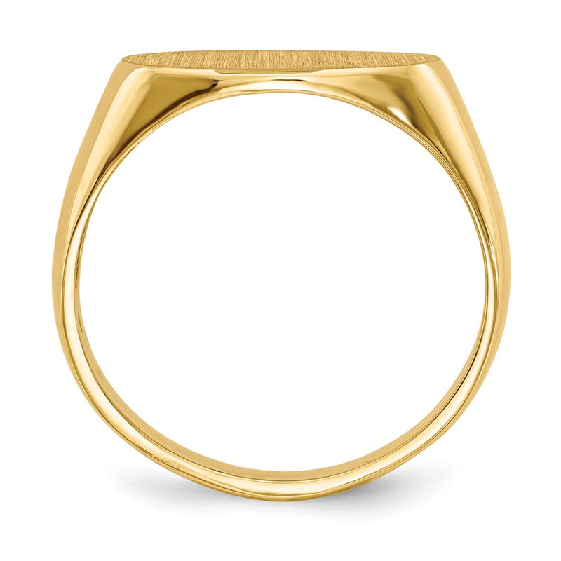 14K Yellow Gold 7.0x13.5mm Open Back Signet Ring