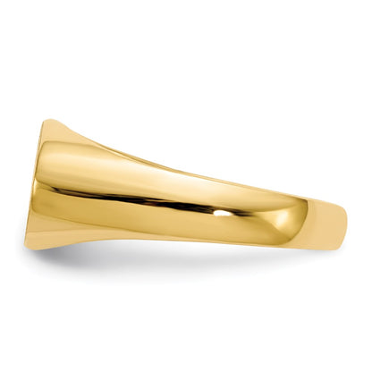 14K Yellow Gold 7.0x13.5mm Open Back Signet Ring