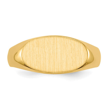 10K Yellow Gold 10Ky 7.0X13.5mm Open Back Signet Ring