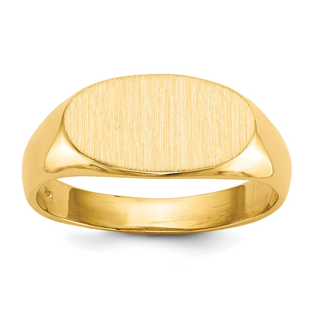 10K Yellow Gold 10Ky 7.0X13.5mm Open Back Signet Ring