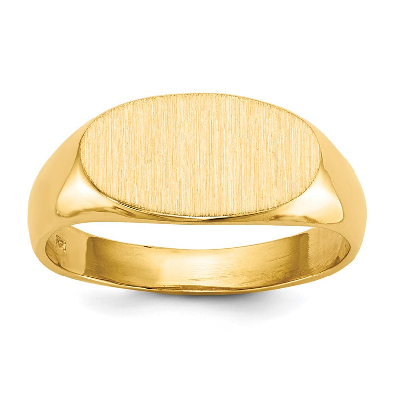 14K Yellow Gold 7.0x13.5mm Open Back Signet Ring