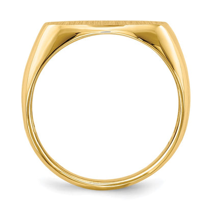 14K Yellow Gold 11.0x17.0mm Open Back Men's Signet Ring