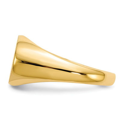 14K Yellow Gold 11.0x17.0mm Open Back Men's Signet Ring