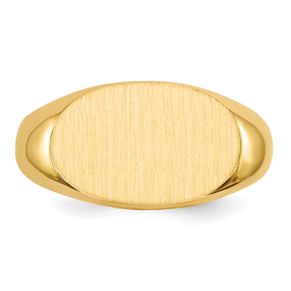 14K Yellow Gold 11.0x17.0mm Open Back Men's Signet Ring