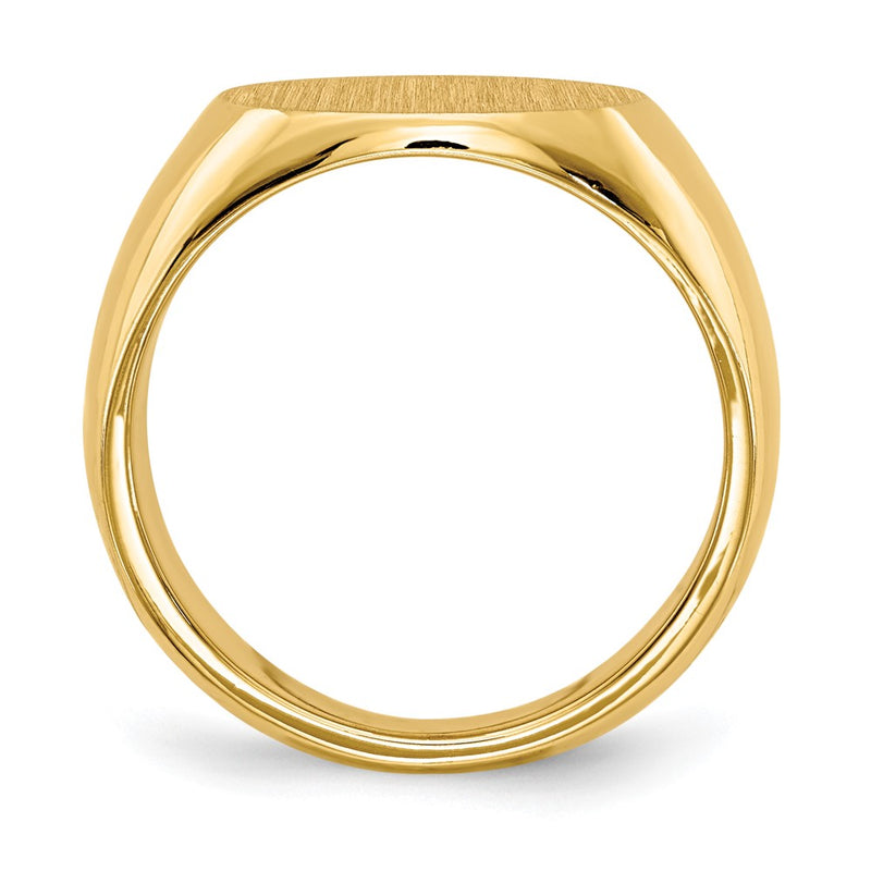 14K Yellow Gold 9.5x12.5mm Closed Back Signet Ring