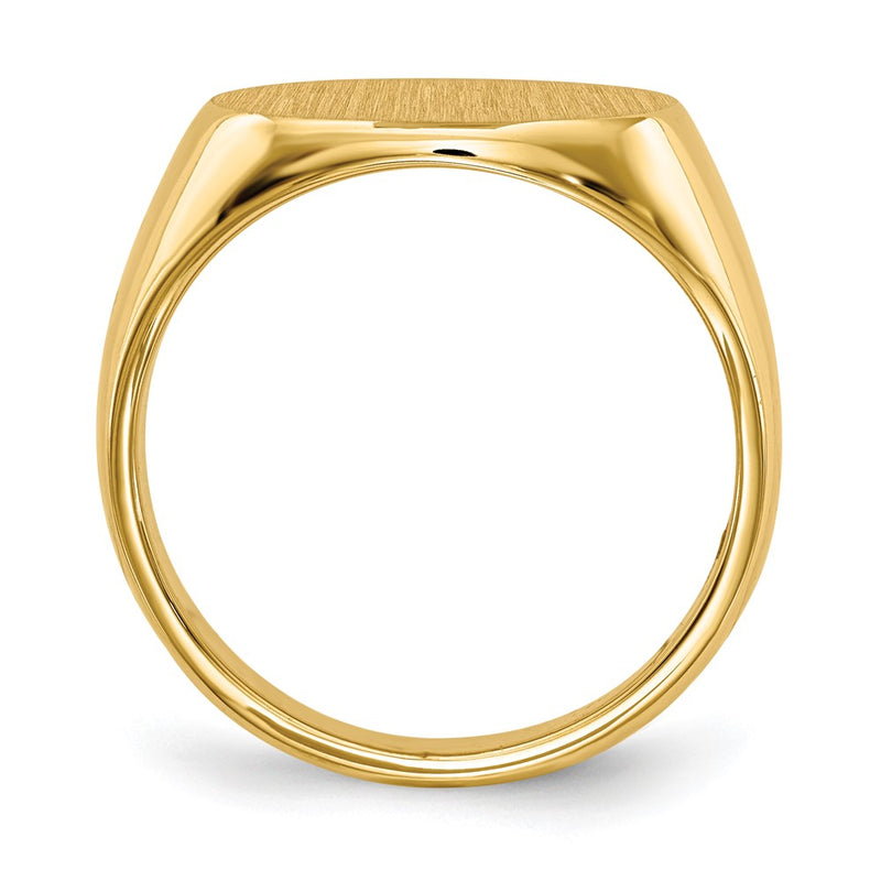 14K Yellow Gold 12.0x16.0mm Closed Back Men's Signet Ring