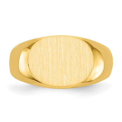 14K Yellow Gold 9.5x12.5mm Open Back Signet Ring