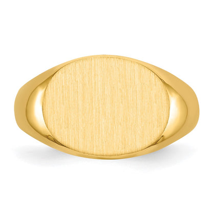 14K Yellow Gold 12.0x16.0mm Open Back Mens Signet Ring