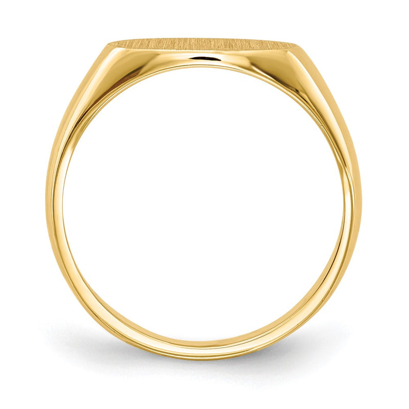 14K Yellow Gold 6.5x11.5mm Closed Back Signet Ring