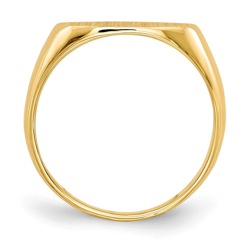 14K Yellow Gold 7.0x13.0mm Closed Back Signet Ring