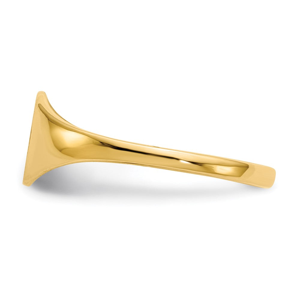 14K Yellow Gold 6.5x7.5mm Closed Back Signet Ring