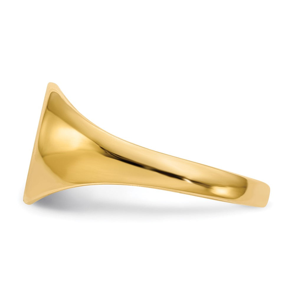 14K Yellow Gold 8.5x9.5mm Closed Back Signet Ring