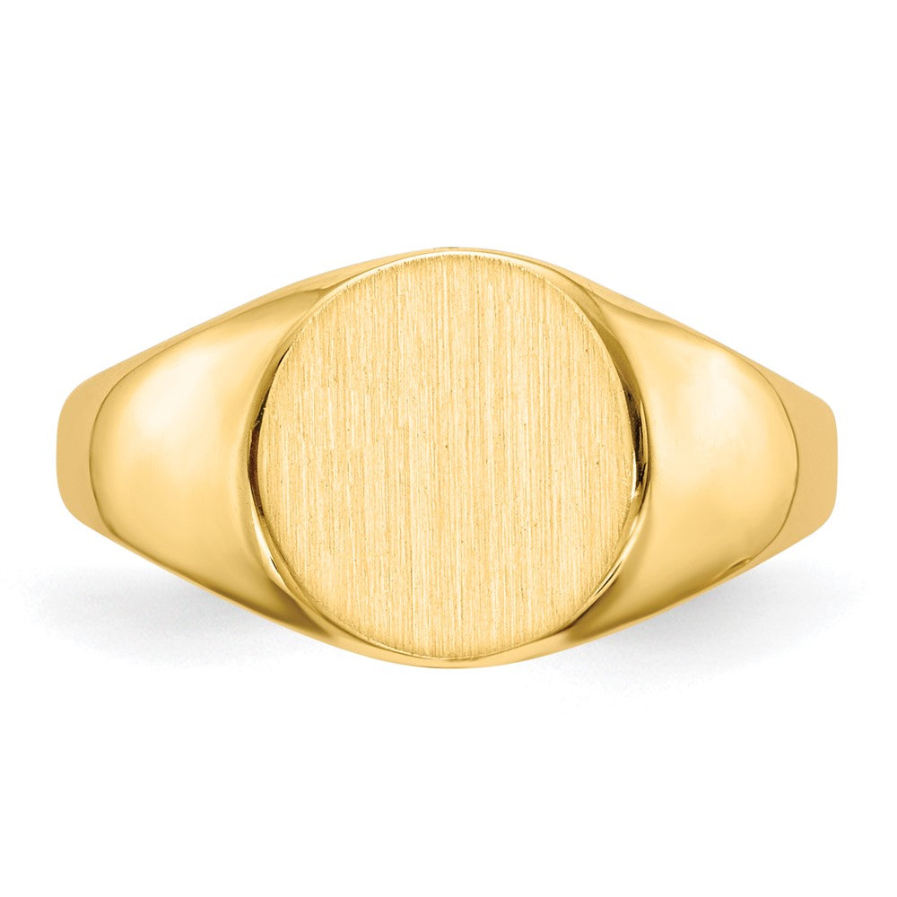 14K Yellow Gold 8.5x9.5mm Closed Back Signet Ring