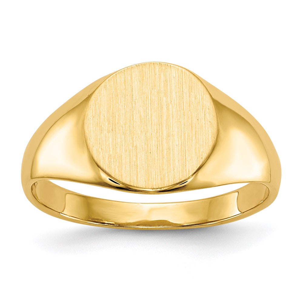 14K Yellow Gold 8.5x9.5mm Closed Back Signet Ring