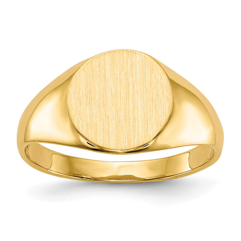 14K Yellow Gold 8.5x9.5mm Closed Back Signet Ring