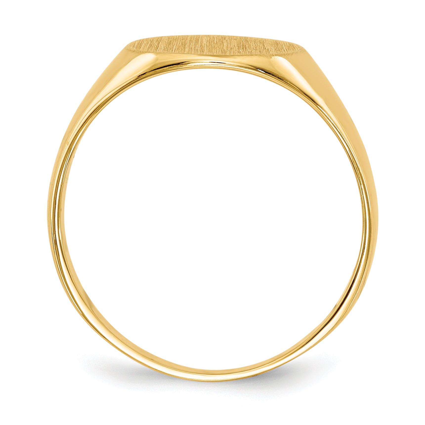 10K Yellow Gold 10Ky 9.5X10.0mm Closed Back Signet Ring