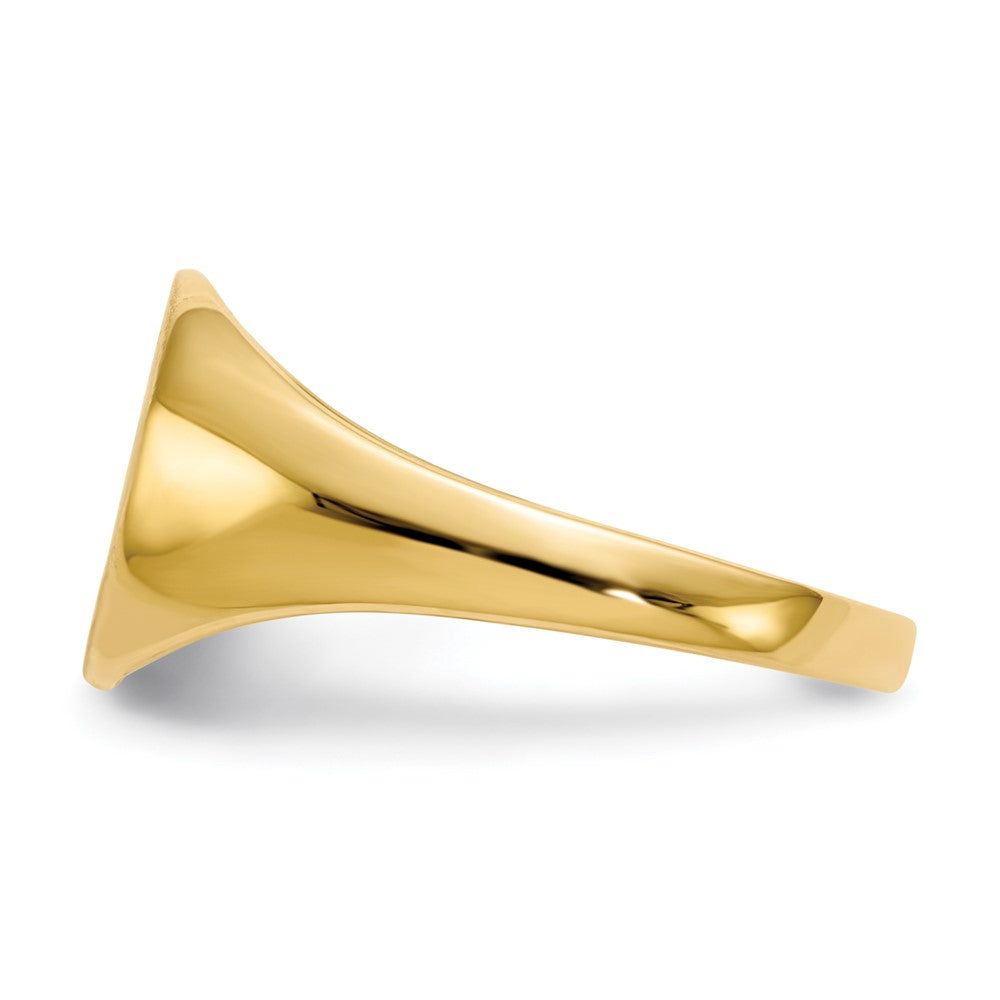 14K Yellow Gold 9.5x10.0mm Closed Back Signet Ring