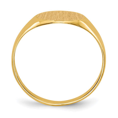 14K Yellow Gold 8.5x9.5mm Open Back Signet Ring