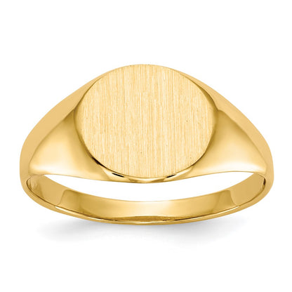 14K Yellow Gold 8.5x9.5mm Open Back Signet Ring