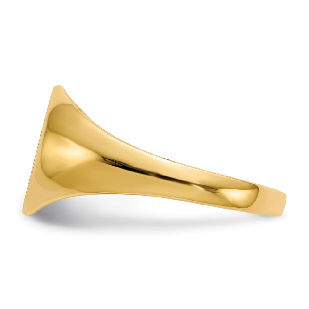 10K Yellow Gold 10Ky 9.5X10.5mm Open Back Signet Ring