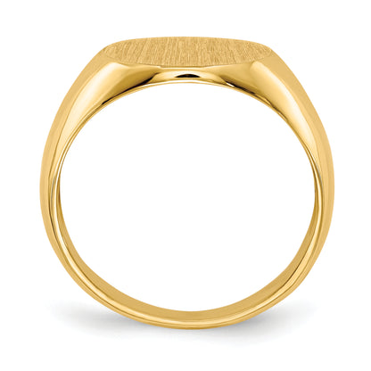 10K Yellow Gold 12.5X13.5mm Open Back Mens Signet Ring