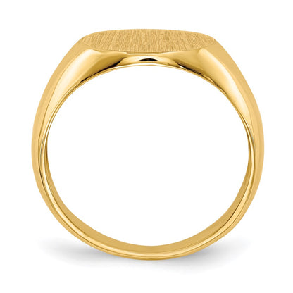 10K Yellow Gold 12.5X13.5mm Open Back Mens Signet Ring