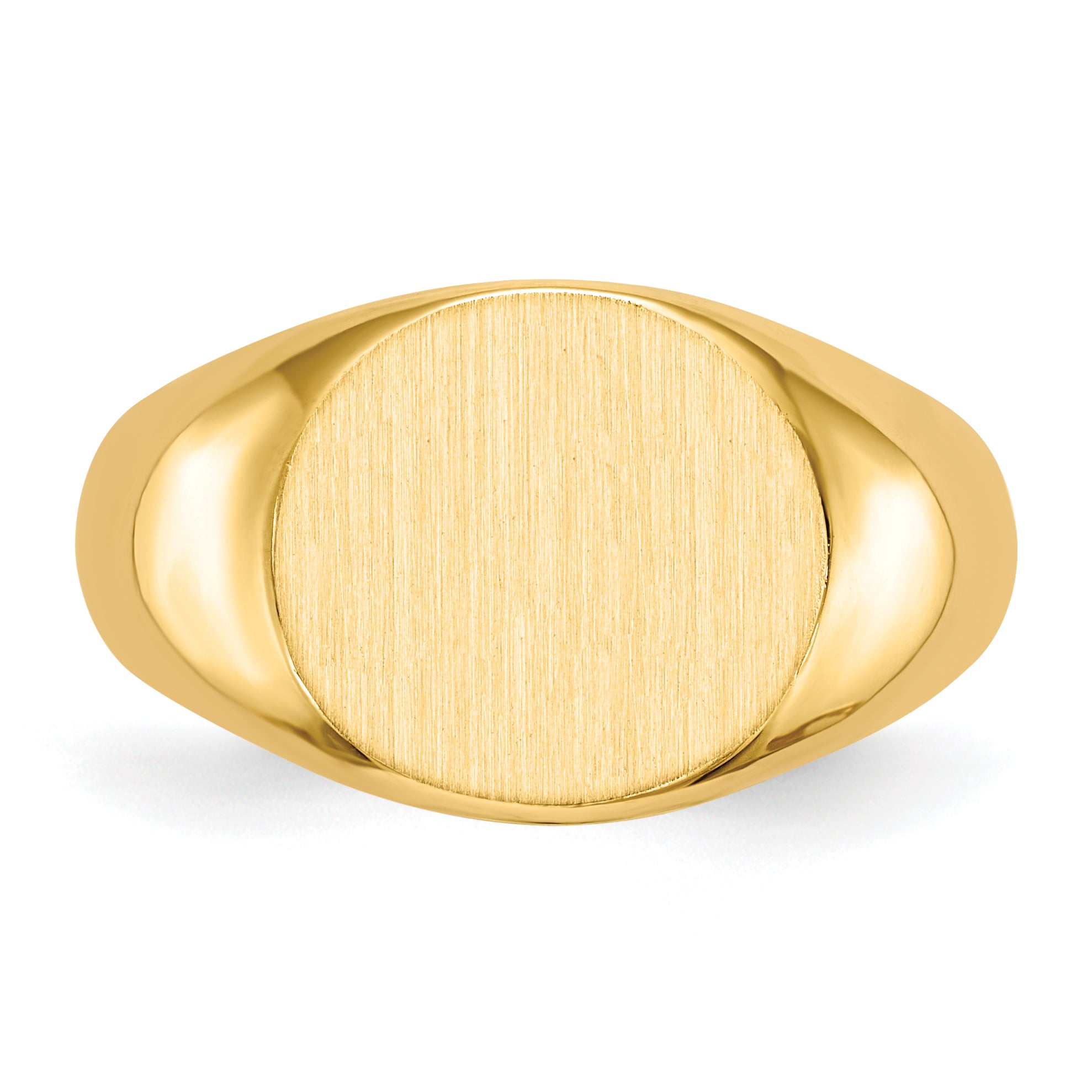 10K Yellow Gold 12.5X13.5mm Open Back Mens Signet Ring