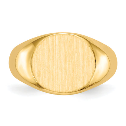 10K Yellow Gold 12.5X13.5mm Open Back Mens Signet Ring