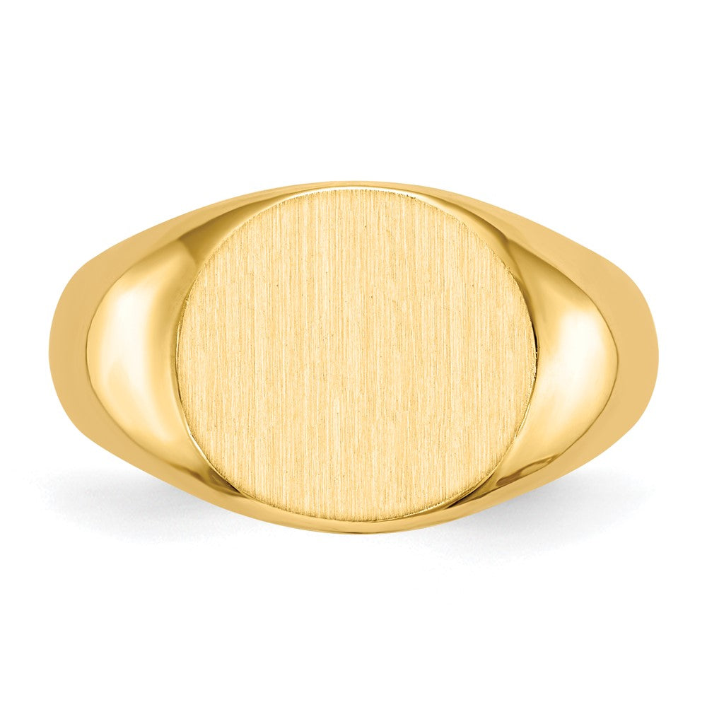 10K Yellow Gold 12.5X13.5mm Open Back Mens Signet Ring