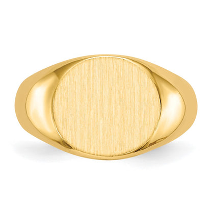 10K Yellow Gold 12.5X13.5mm Open Back Mens Signet Ring