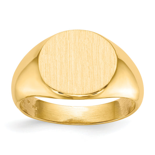 10K Yellow Gold 12.5X13.5mm Open Back Mens Signet Ring