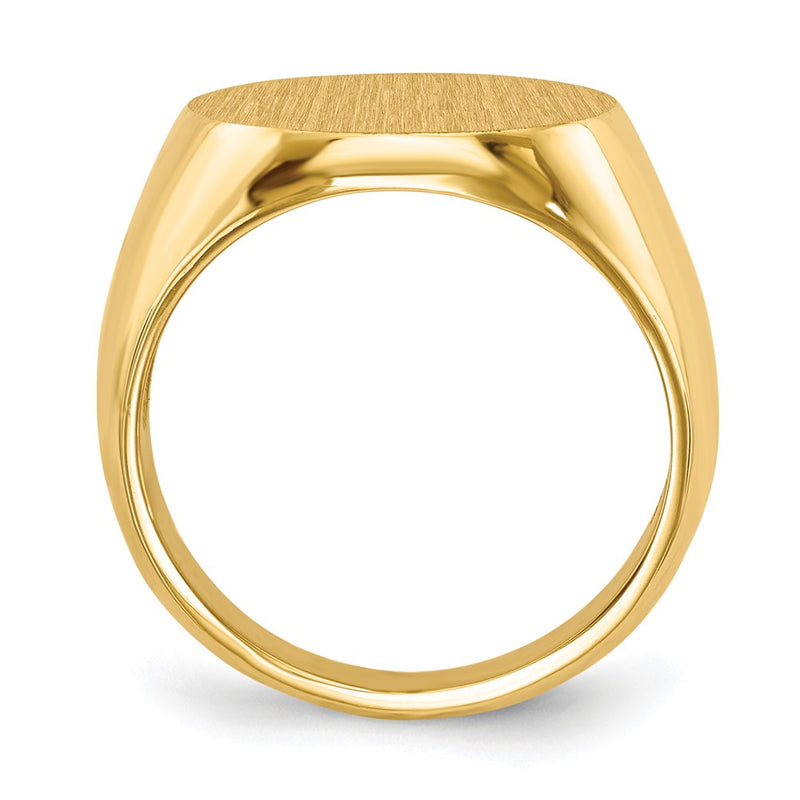 14K Yellow Gold 15.0x15.5mm Open Back Signet Ring