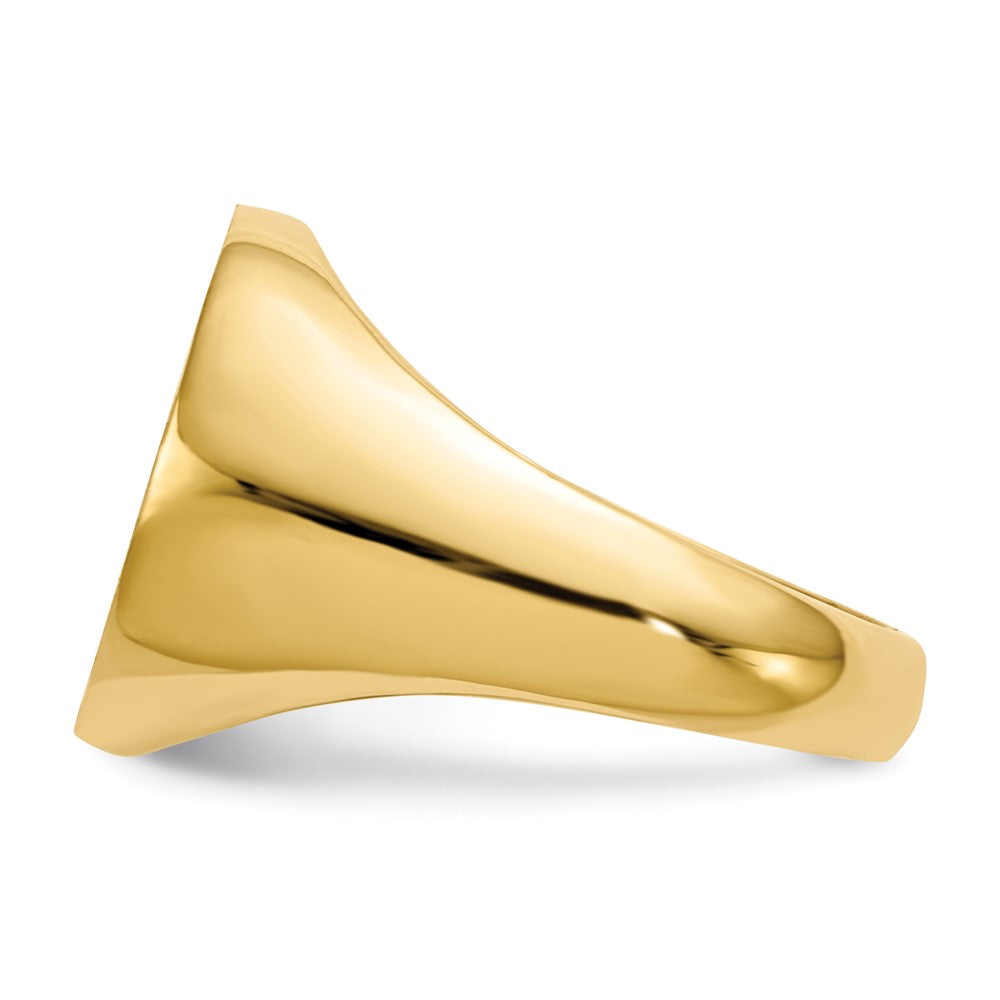 14K Yellow Gold 15.0x15.5mm Open Back Signet Ring