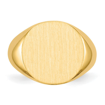 10K Yellow Gold 15.0X15.5mm Open Back Signet Ring