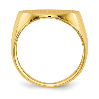 10K Yellow Gold 10Ky 17.5X18.0mm Open Back Men'S Signet Ring