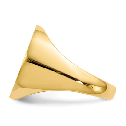 10K Yellow Gold 10Ky 17.5X18.0mm Open Back Men'S Signet Ring