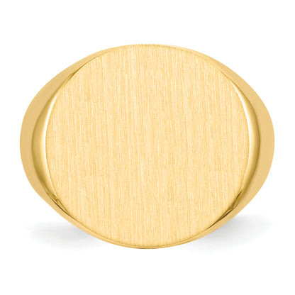 10K Yellow Gold 10Ky 17.5X18.0mm Open Back Men'S Signet Ring