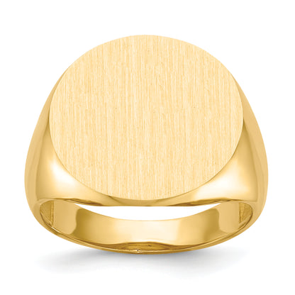 10K Yellow Gold 10Ky 17.5X18.0mm Open Back Men'S Signet Ring