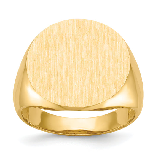 10K Yellow Gold 10Ky 17.5X18.0mm Open Back Men'S Signet Ring