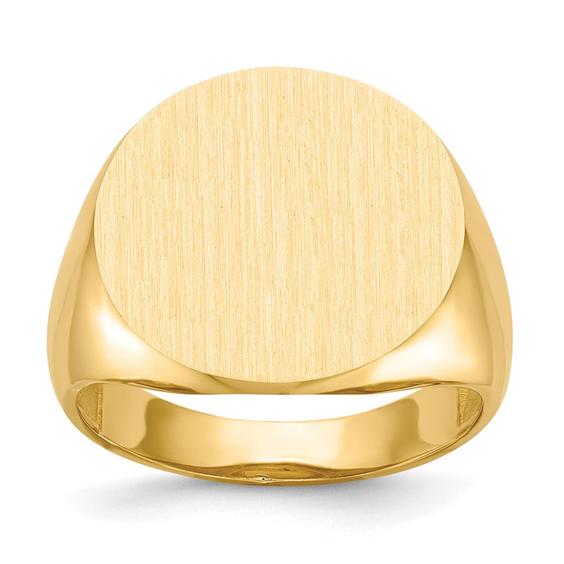 10K Yellow Gold 10Ky 17.5X18.0mm Open Back Men'S Signet Ring