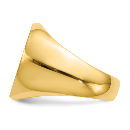10K Yellow Gold 10Ky 18.0X18.0mm Open Back Men'S Signet Ring