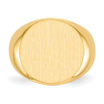 10K Yellow Gold 10Ky 18.0X18.0mm Open Back Men'S Signet Ring