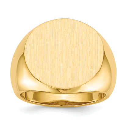 10K Yellow Gold 10Ky 18.0X18.0mm Open Back Men'S Signet Ring