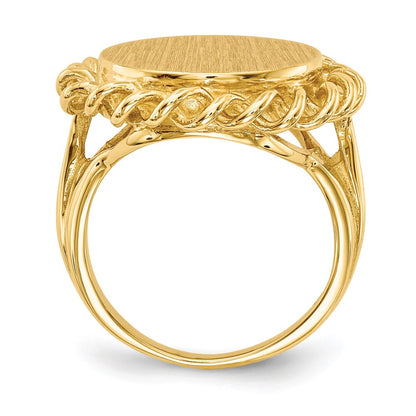10K Yellow Gold 14.5X15.0mm Open Back Signet Ring