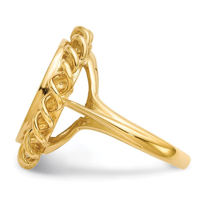 10K Yellow Gold 14.5X15.0mm Open Back Signet Ring