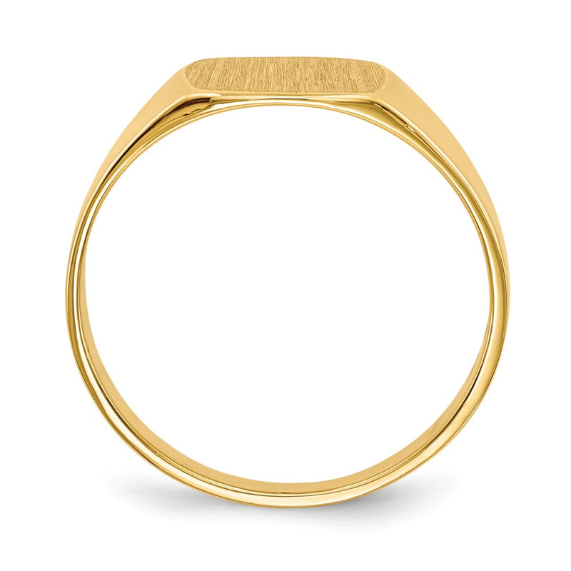 14K Yellow Gold 8.5x9.0mm Closed Back Signet Ring
